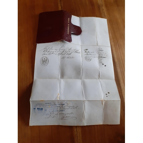 31 - Early British Passport Citation Permitting Travel. Owned by Frederick Webb this citation , number 33... 