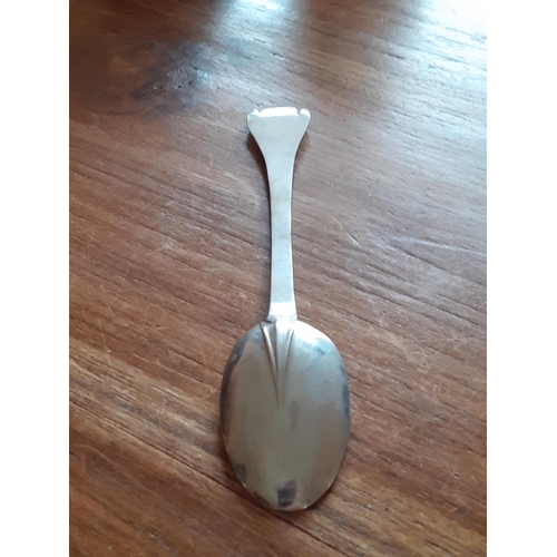 34 - 1699 Dated Trefid Spoon  stamped IS- Measures 15cm in Length