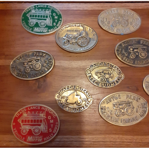 37 - Collection of Brass Traction Event Plaques from 1980/90's