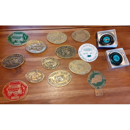 37 - Collection of Brass Traction Event Plaques from 1980/90's