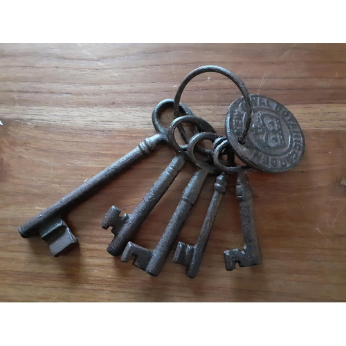 39 - Cast Iron Set of Keys on Keyring