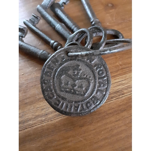 39 - Cast Iron Set of Keys on Keyring