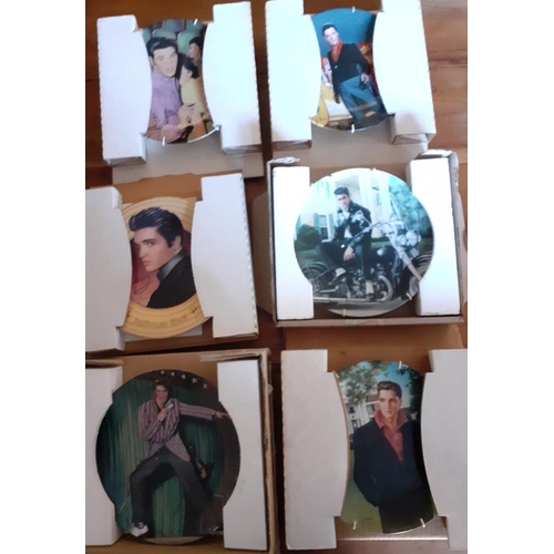46 - Collection of 6 Elvis Collectable Plates. All with Certificates of Authenticity and boxes.