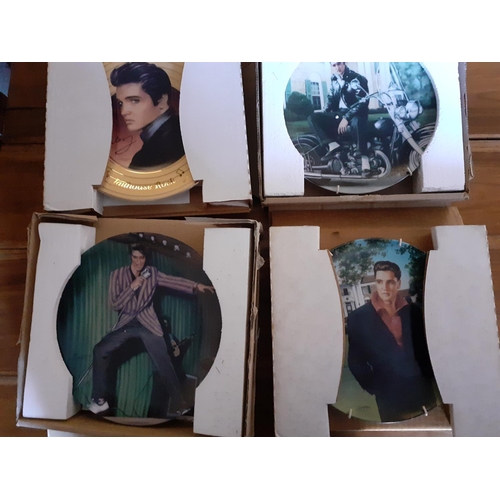 46 - Collection of 6 Elvis Collectable Plates. All with Certificates of Authenticity and boxes.