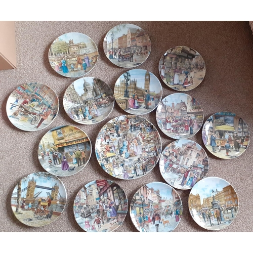 49 - 15 Collectable Ceramic Davenport Pottery Plates. Cries of London