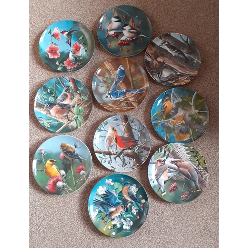 52 - 10 Birds of Your Garden Limited Edition Plates. Knowles Fine China.