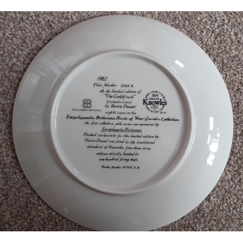 52 - 10 Birds of Your Garden Limited Edition Plates. Knowles Fine China.