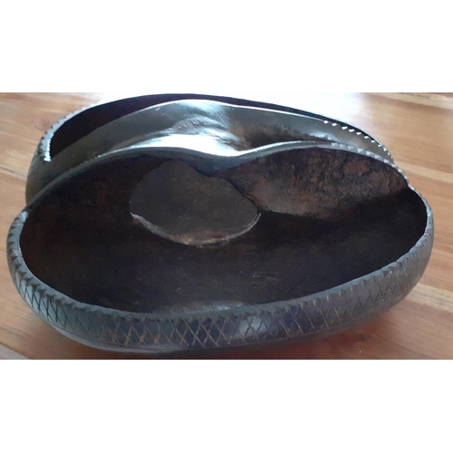 55 - Coco De Mer Shell Basket - Early 1900's30cm Long