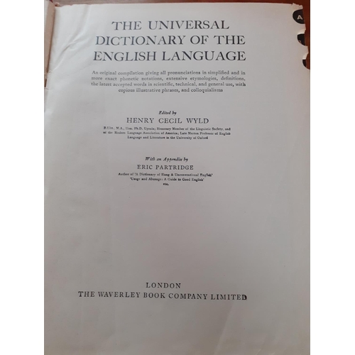 4 - Universal English Dictionary - Hardback Edited by Henry Cecil Wyld and Published by The Waverley Boo... 