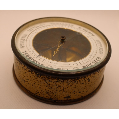 8 - Vintage Brass Barometer possibly from a Ship