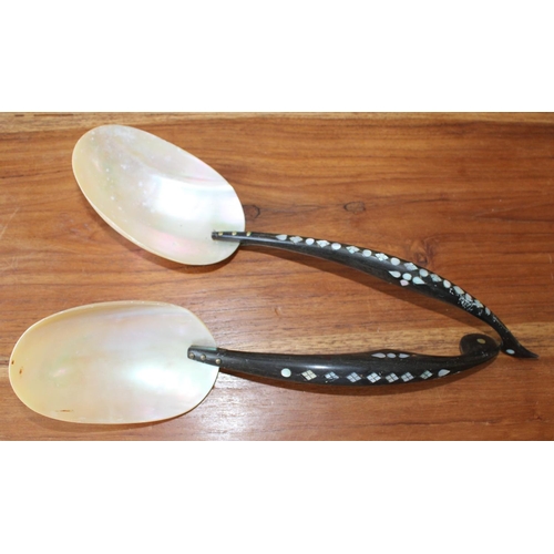 9 - Pair of Shell Decorative Ladels / Spoons