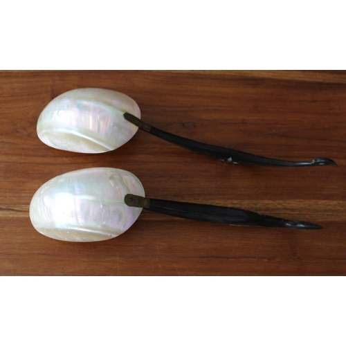 9 - Pair of Shell Decorative Ladels / Spoons