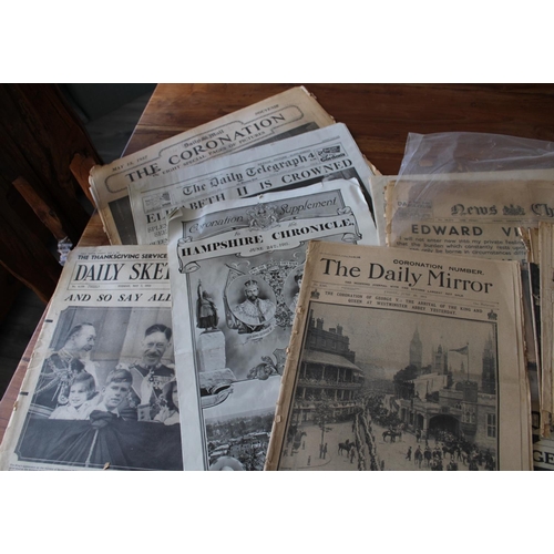 56 - Original Newspapers dating from 1910 to 1953. All regarding Royalty Death / Funerals, Abidication an... 