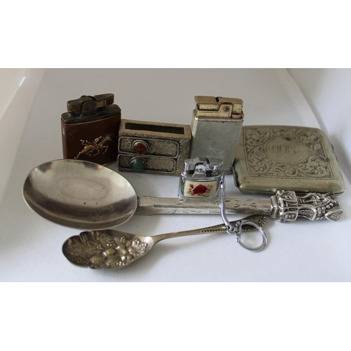 19 - Mixed Lot of Collectables including Cigarette lighters, matchbox case and other items