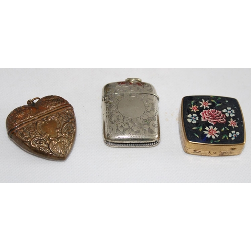 45 - Five Vintage Trinket Box / MatchBox Covers