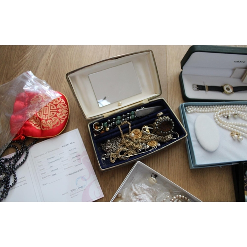 12017 - Large Collection of Ladies Jewellery including Watches and Pearls