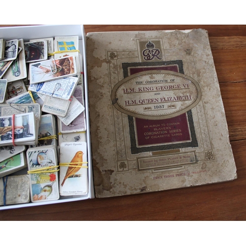 9 - Quantity of Cigarette Cards - Various Makers and Topics. Also a folder concerning 1937 Coronation wh... 
