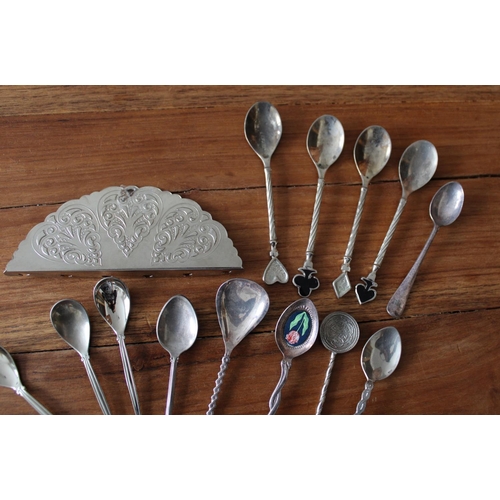12 - Collection of Silver Plated Collectable Spoons