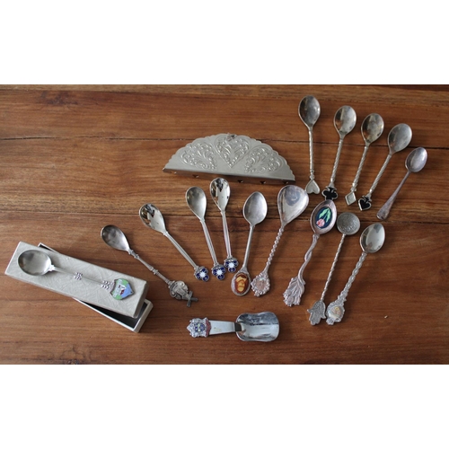 12 - Collection of Silver Plated Collectable Spoons
