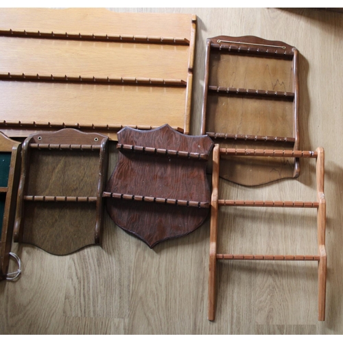 18 - Six Wooden Decorative Spoon Racks / Shelves.

All various sizes and conditions