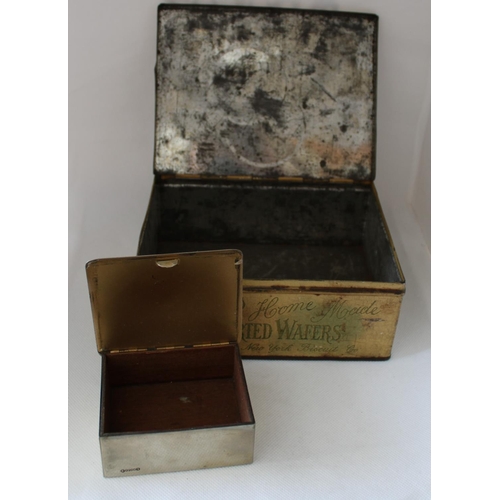 28 - Bent's Assorted Wafer Tin with another EPNS Trinket Box

Tin in Excellent condition for age.