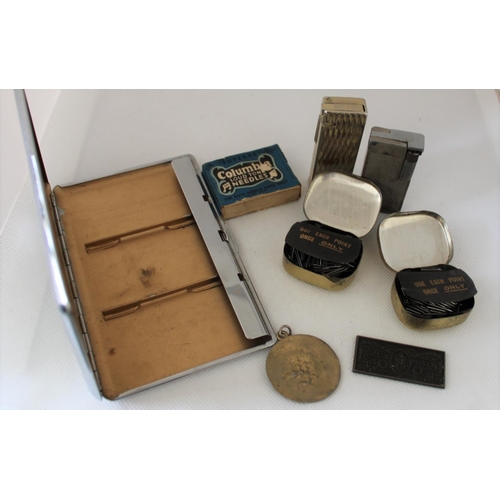 29 - Mixed Collection of Items, Includes Lighters, Gramophone Needle Tins, Case etc