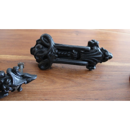 32 - Three Vintage Door Knockers - 2 Cast Metal and One Brass.

Kenrick C1890's 21cm in height
Cross C190... 