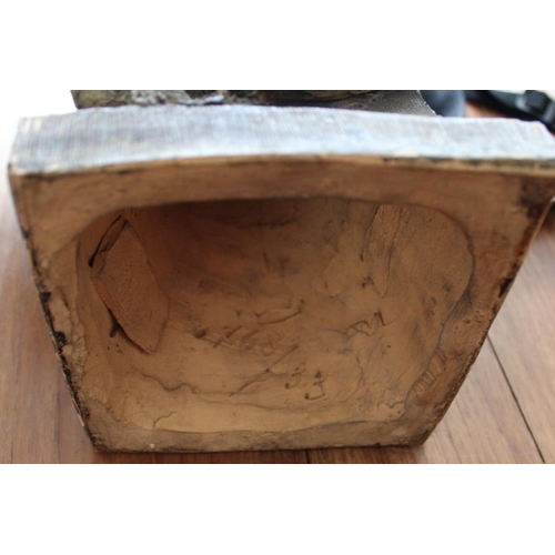 1 - Terracotta Rastafarian Sculpture. Stands 45cm  Tall x 30cm Wide. Some nice age to this however unsur... 