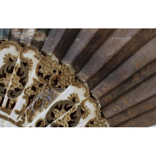 47 - French 18th Century Hand Painted Fan. Excellent Condition for age. Small amount of repair work neede... 