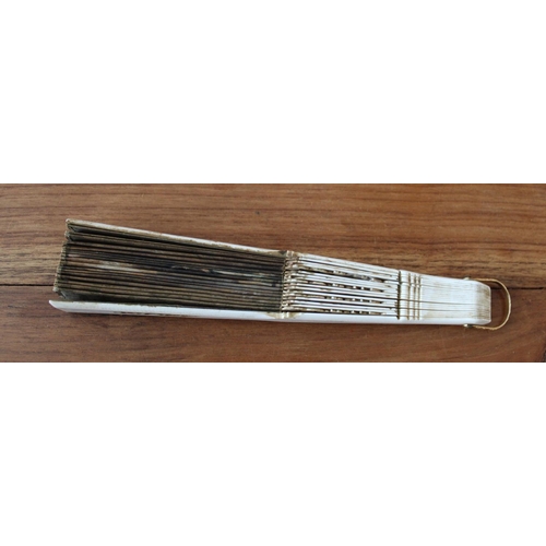 47 - French 18th Century Hand Painted Fan. Excellent Condition for age. Small amount of repair work neede... 