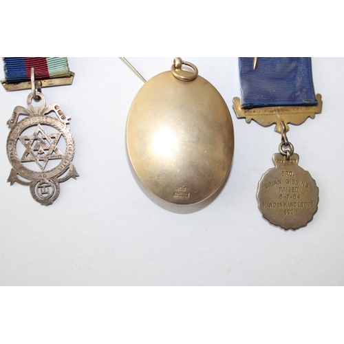 20 - Four Masonic Medals. All With Hallmarks