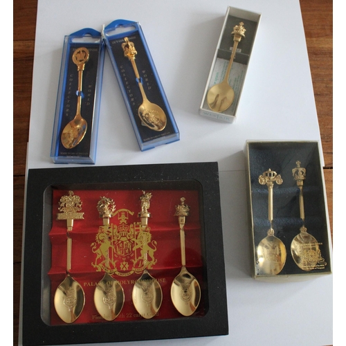 28 - Collection Of Gold Plated Collectable Spoons In Cases.