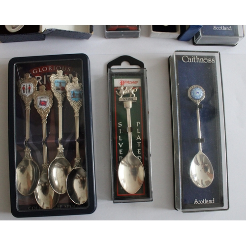 34 - Collection Of Collectable Spoons (Some Silver Plated) In Cases