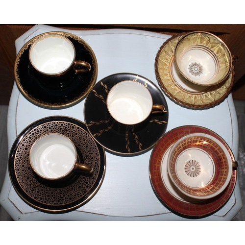 38 - Five Mini Collectable Cups And Saucers Various Designs,Makers & Marks.