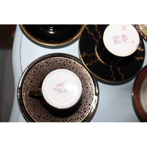 38 - Five Mini Collectable Cups And Saucers Various Designs,Makers & Marks.