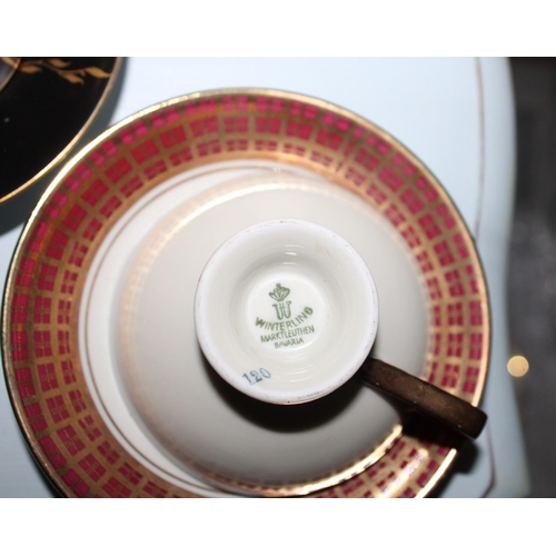38 - Five Mini Collectable Cups And Saucers Various Designs,Makers & Marks.