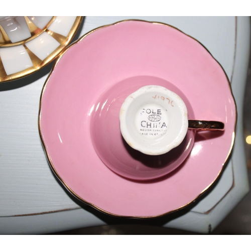 40 - Five Mini Collectable Cups And Saucers. Various Designs,Makers & Marks.