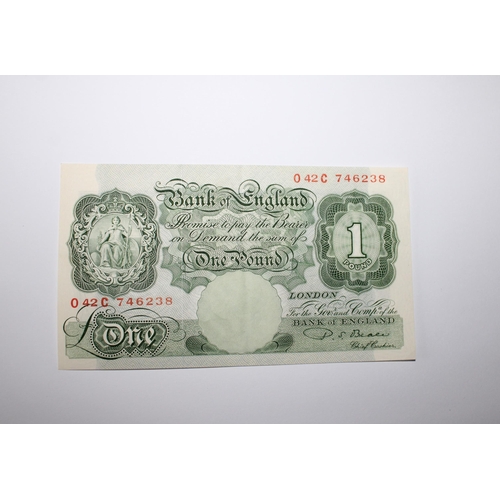 113 - 1 Pound Note Cashier Beale O42C