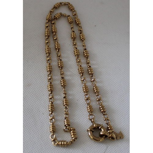 266 - 23 Inch Gold Coloured Heavy Agatha Chain