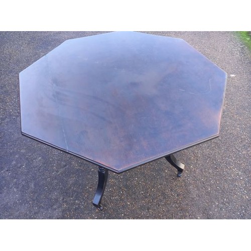 684 - Early Octagonal Table on Casters
96cm Wide x 75cm Tall