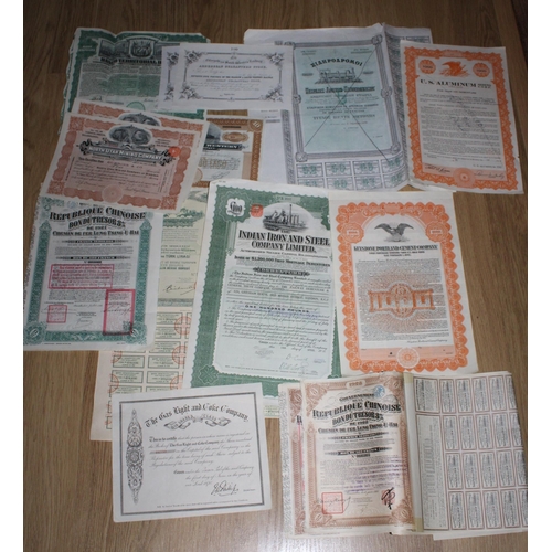 59 - Quantity (25) of Early Stock Exchange Share Certificates from Worldwide Companies