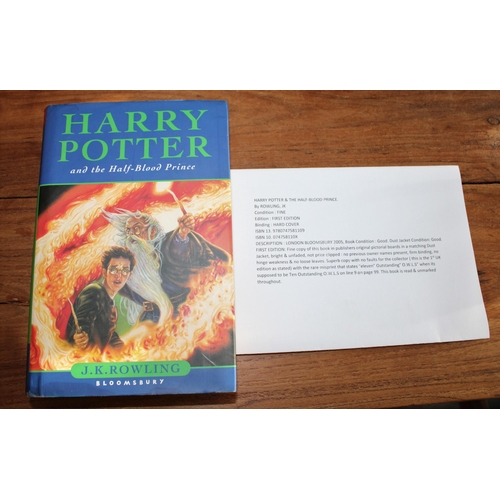 96 - First Edition Harry Potter And The Half-Blood Prince By J.K.ROWLING. London Bloomsbury 2005. Conditi... 