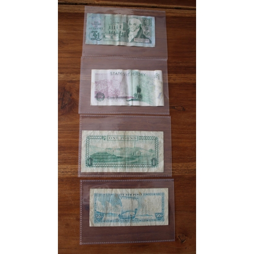 220 - 4 Bank Notes from Jersey, Guernsey and Isle of Man