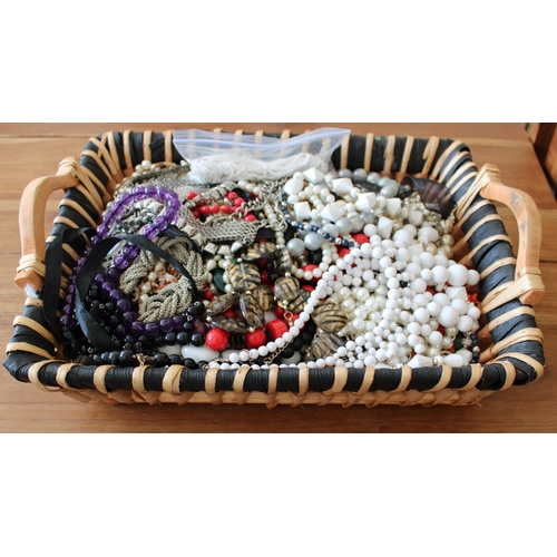 296 - Quantity Of Fashion Necklaces In Basket