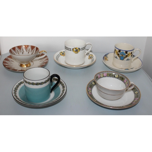 85 - Five Collectable Decorative Mini Cups & Saucers