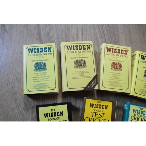 101 - Seven Wisden Cricketing Books. Includes Anthology from 1864 to 1982 (4), Obituaries, Test Cricket an... 