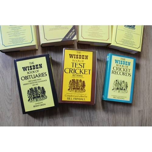 101 - Seven Wisden Cricketing Books. Includes Anthology from 1864 to 1982 (4), Obituaries, Test Cricket an... 