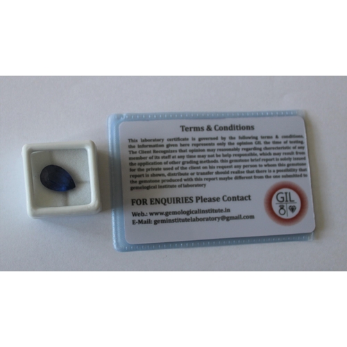 303 - Natural Sapphire Complete With Gemological Certificate