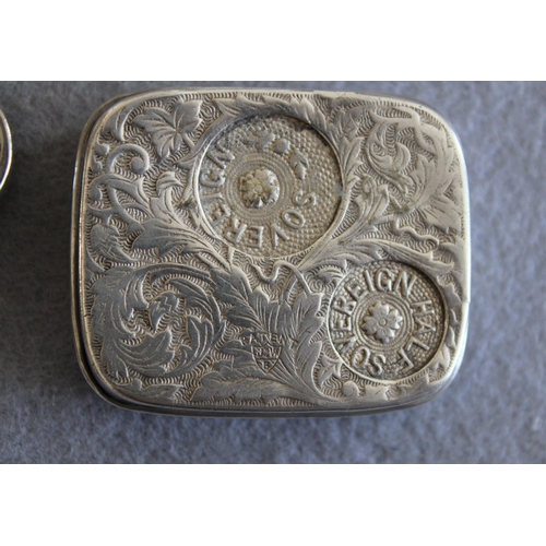 534 - Two Silver Plated Coin Holders