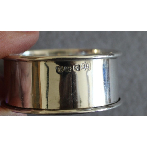 542 - Silver Hallmarked Napkin Ring Engraved- Hanni